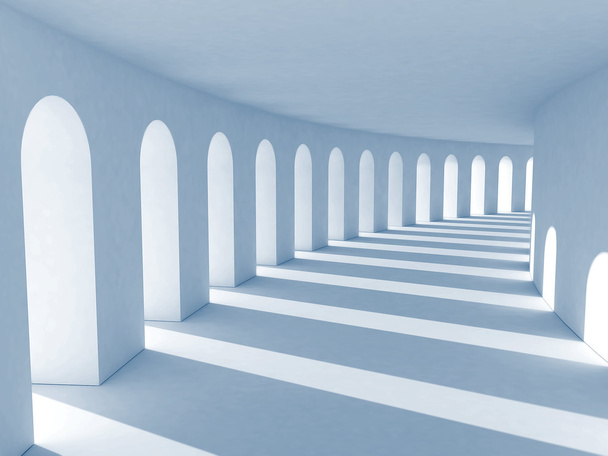 Colonnato blu con ombre profonde. Illustrazione
 - Foto, immagini
