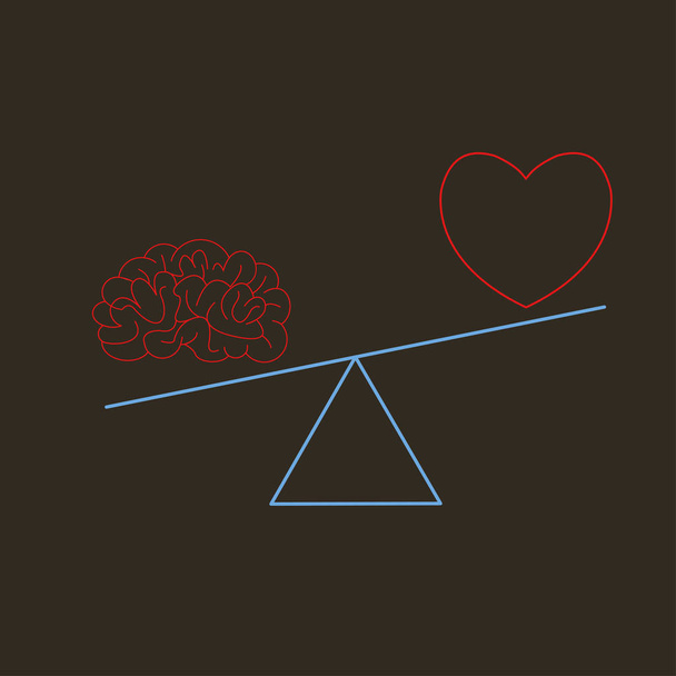 srdce a mozek - Vektor, obrázek