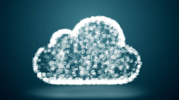 bilgi işlem ağı bulutu - Fotoğraf, Görsel