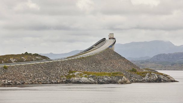 Norway. Atlantic ocean road. Bridge over the ocean. Travel europ - Foto, Bild
