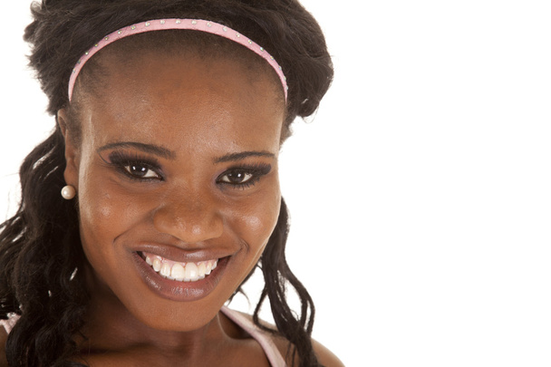 African woman head pink band - Фото, изображение