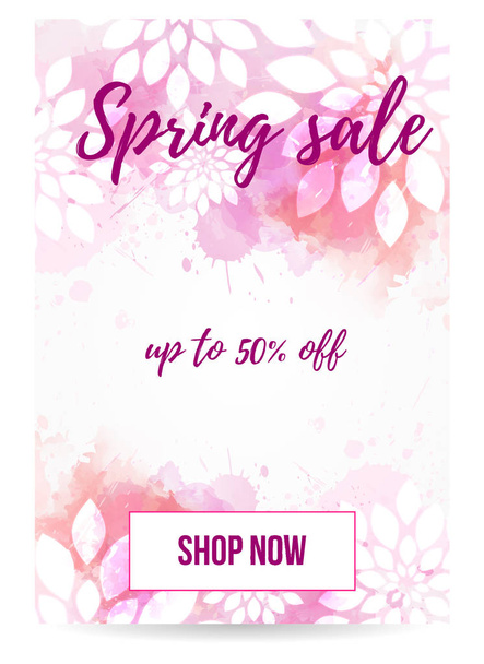 Spring sale banner - Vektor, Bild