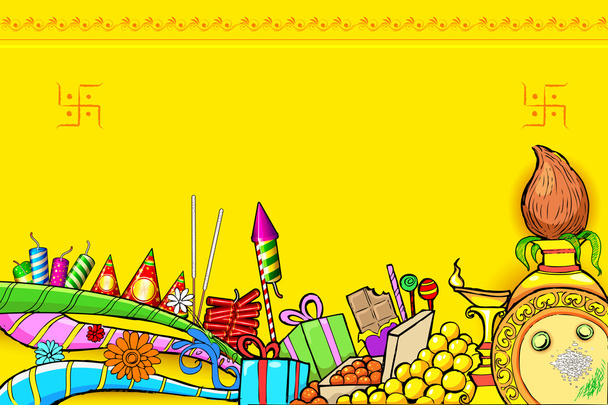 Doodle Diwali - Vector, imagen