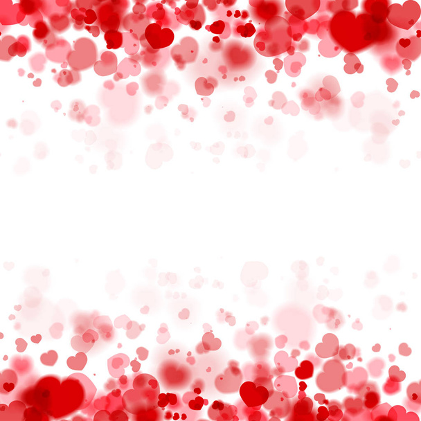 День святого Валентина фон с размытыми сердцами
 - Вектор,изображение