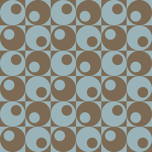 Kreise im quadratischen Muster in blau und braun - Vektor, Bild