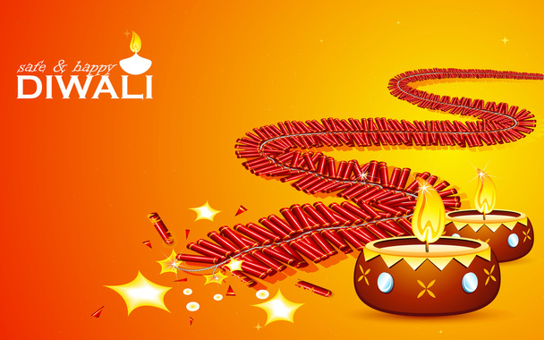 Safe and Happy Diwali - Vector, Image