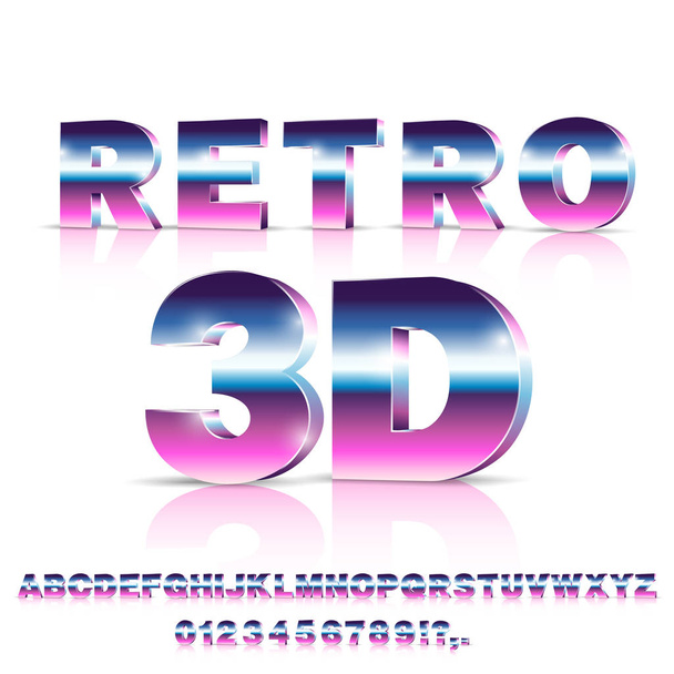 Sci-Fi retro font - Vector, Image