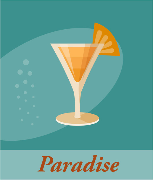 Paradise cocktail menu item - Vector, Image