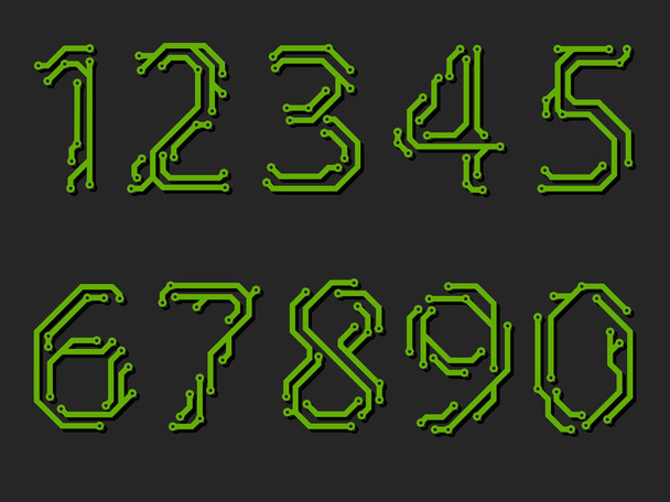 números na placa de circuito
 - Vetor, Imagem