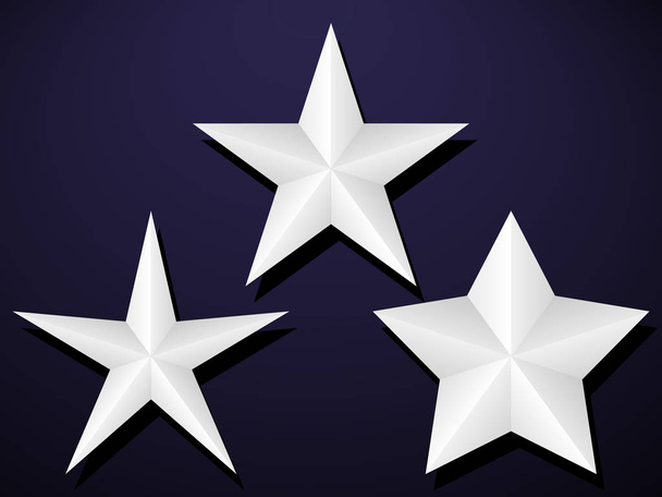 Set of five pointed stars - Vector, Image