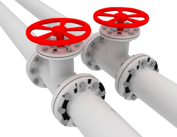 Concept de tube de gaz 3d. illustration sur fond blanc
 - Photo, image