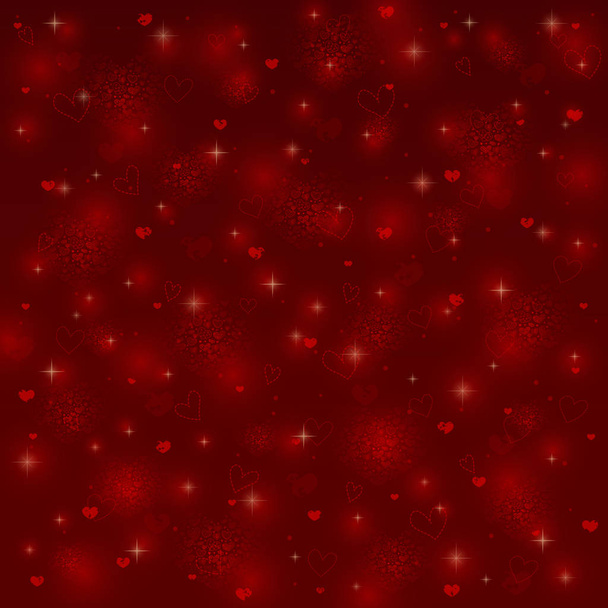 Hearts Holiday Background with place for your text. - Vector, Image