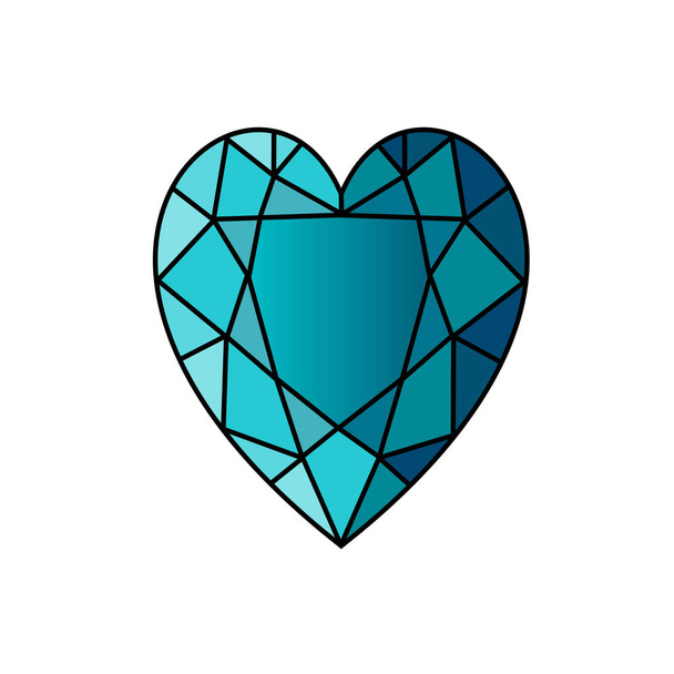 design of blue gemstone - Vetor, Imagem