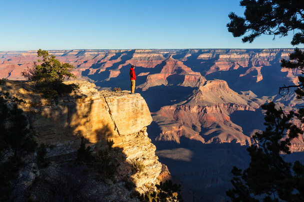 Mann am Grand Canyon - Foto, Bild