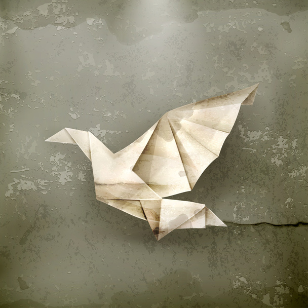 Paper Dove, old-style - Вектор,изображение