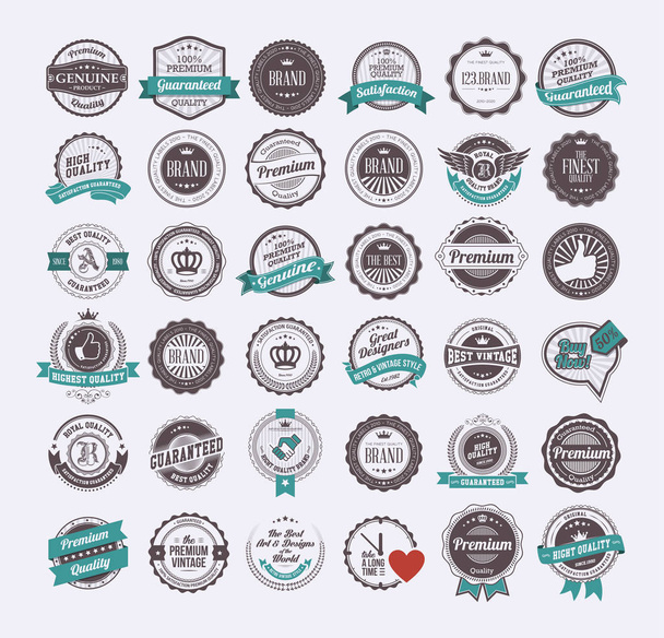 Vintage labels and logotypes design vector - Vector, Image