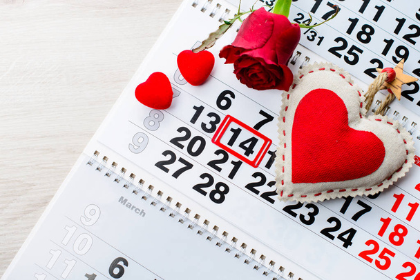 Концепція 14 лютого, подарунок день Валентина, простір для тексту - Фото, зображення