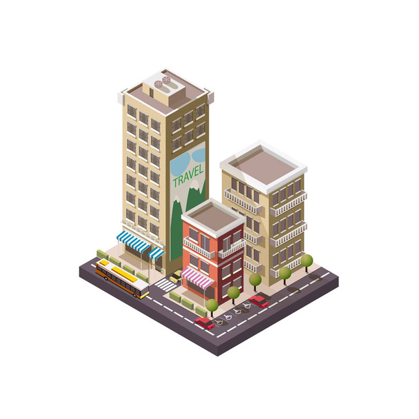 Isometric industrial and business city - Photo, Image
