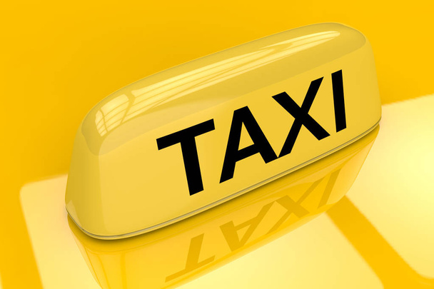 yellow taxi sign - Photo, Image