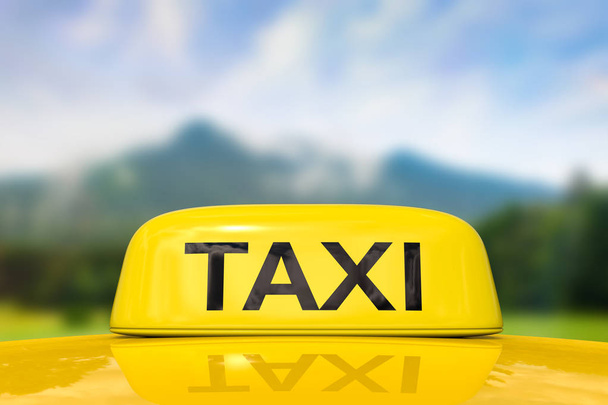 Señal de taxi amarillo
 - Foto, Imagen