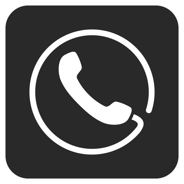 Phone Flat Squared Vector Icon - Διάνυσμα, εικόνα