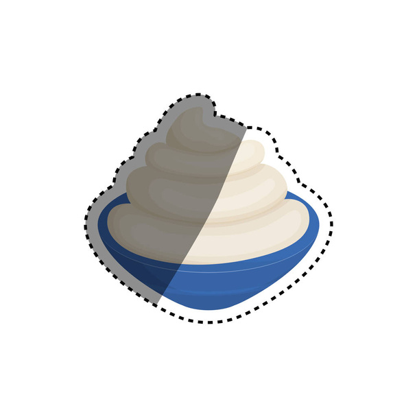isolated Chantilly cream - Vector, Image