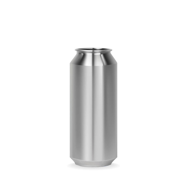 Aluminium-Dosenschablone für Bier, Soda, Tonikum oder andere Getränke. 0,5 l Verpackungssammlung. Vektorillustration - Vektor, Bild