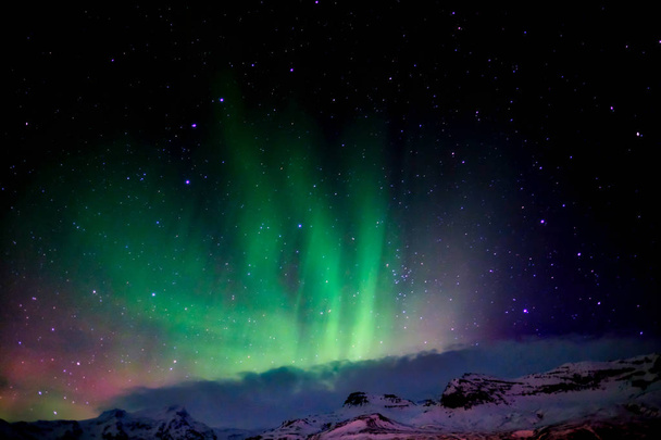 Polární záře z jihu Islandu - Fotografie, Obrázek