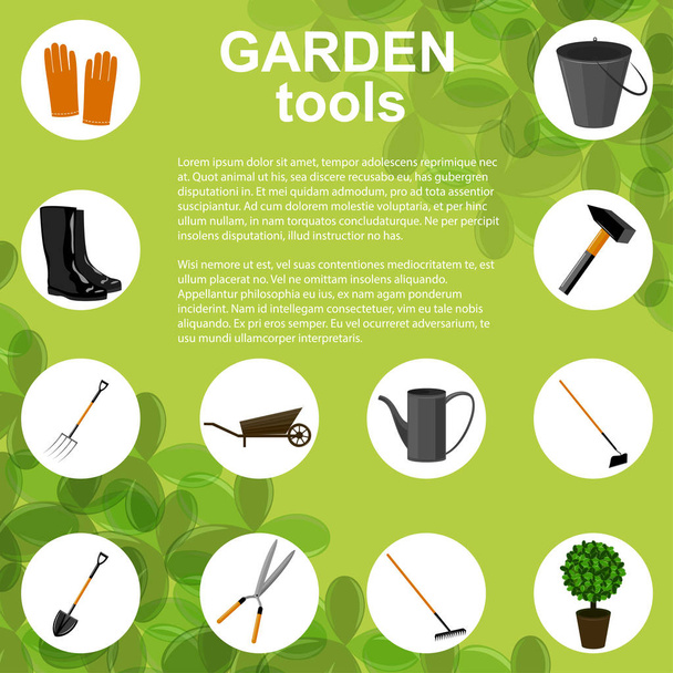 Ensemble de divers éléments de jardinage vectoriel
. - Vecteur, image