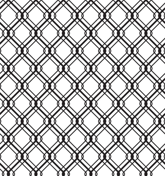 Wired Metallic Fence Seamless Pattern - Vector, Image