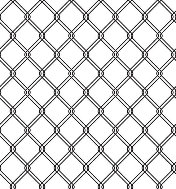 金属フェンスのシームレスなパターンを有線 - ベクター画像