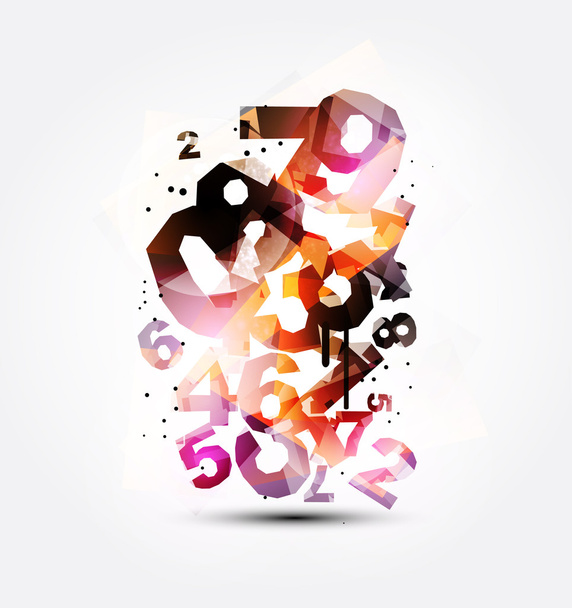 Abstract background with colorful rainbow numbers for design - Foto, imagen