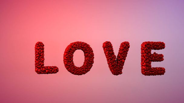 Os corações pequenos formam um grande amor. Dia dos Namorados ilustração 3d
 - Foto, Imagem