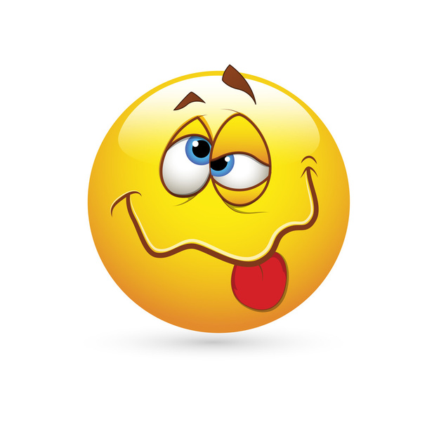 Smiley Emoticons Vetor de Rosto Expressão Bêbada
 - Vetor, Imagem
