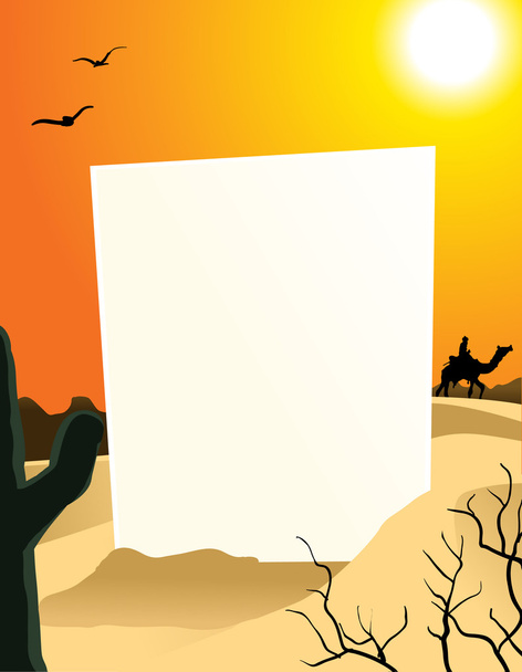 Desert vertical blank board - Vector, Image