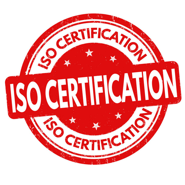 Znak certyfikacji ISO lub pieczęć - Wektor, obraz