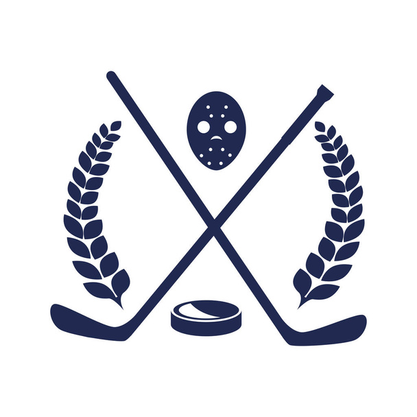 Hockey sport embleem pictogram - Vector, afbeelding