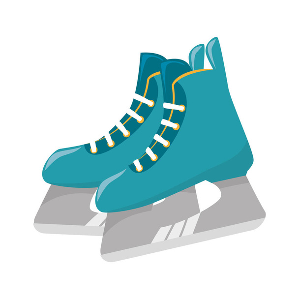 ice skaters isolated icon - Vector, Image