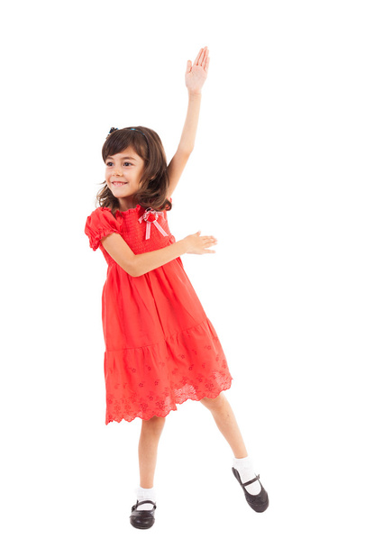 Happy little girl playing in studio - Фото, зображення