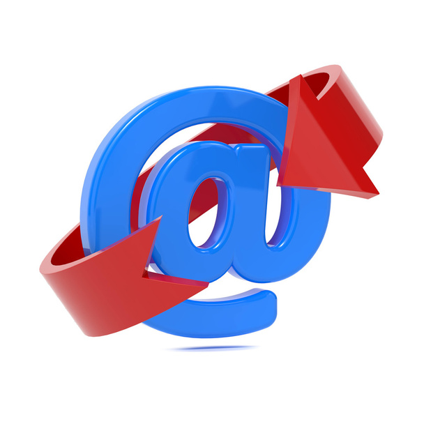 Icône de courriel avec flèche rouge
. - Photo, image