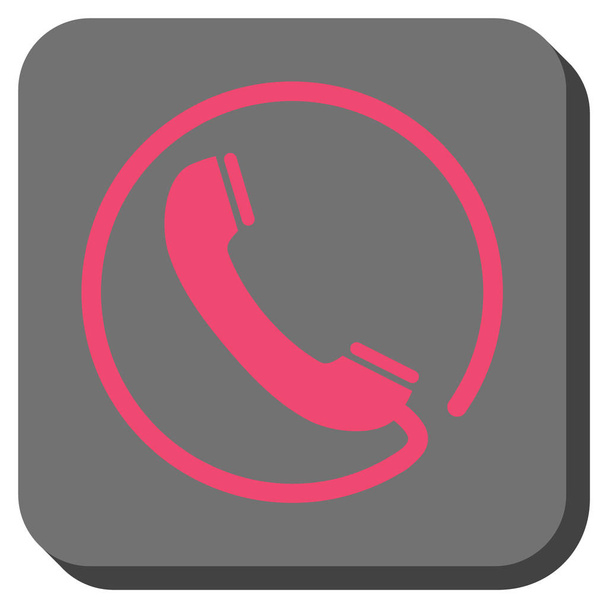 Phone Rounded Square Vector Icon - Wektor, obraz