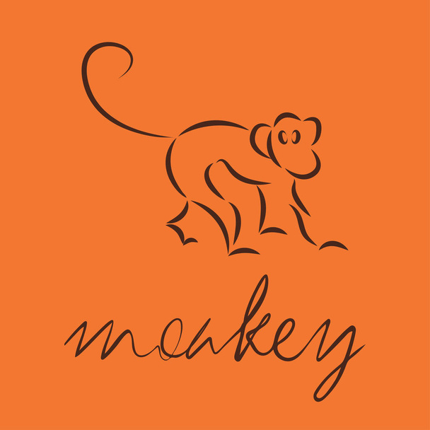 логотип обезьяны
 - Вектор,изображение
