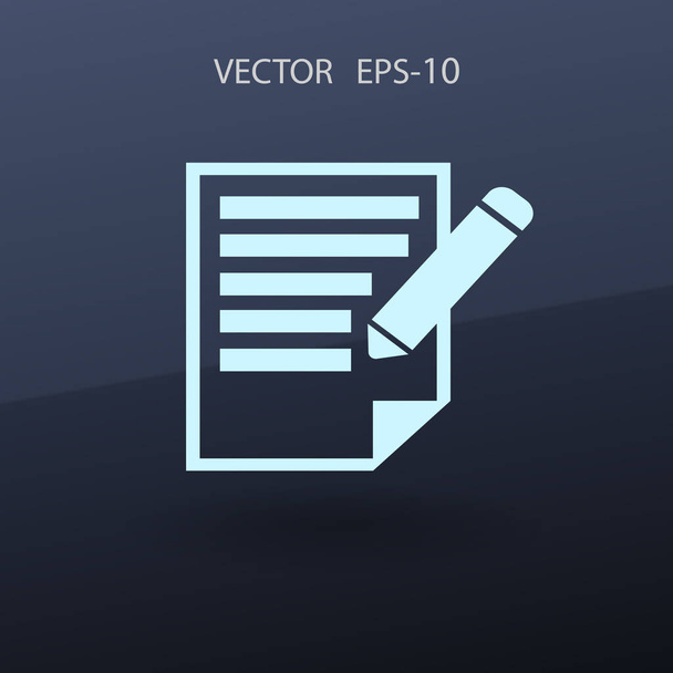 Flat  icon of notes. vector illustration - Vektor, obrázek