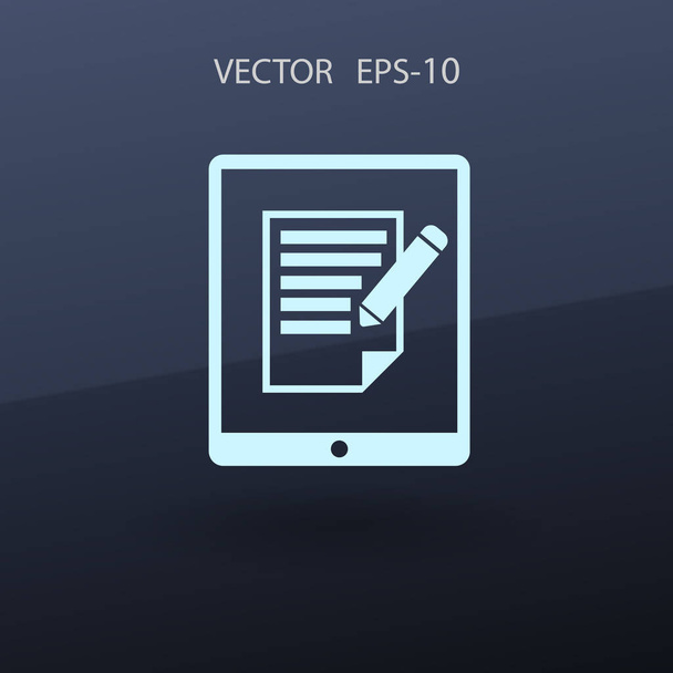 touchpad notes icon. vector illustration - Vettoriali, immagini