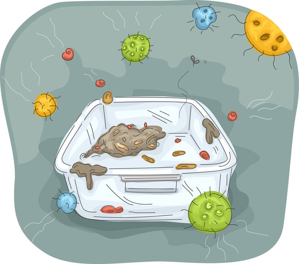 Bacterias Contenedor de alimentos
 - Foto, Imagen