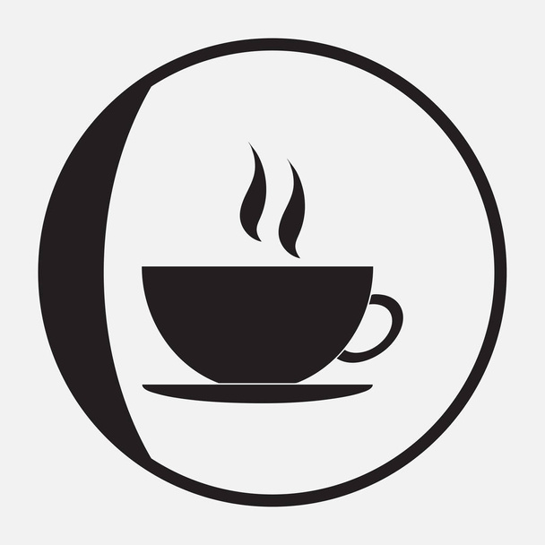 Coffee cup vector flat icon. Tea cup. Coffee cup icon image. - Vector, Image
