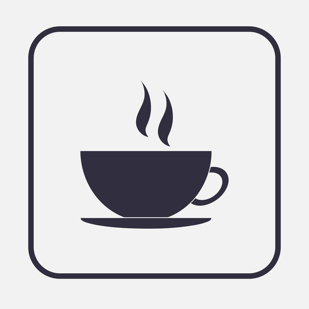 Koffiekopje vector platte pictogram. Kopje thee. Koffiekopje pictogramafbeelding. - Vector, afbeelding
