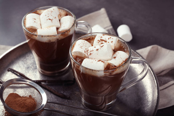 Cups of hot cocoa  - Valokuva, kuva