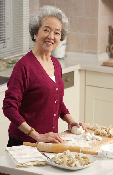 happy asian senior lady - Фото, изображение