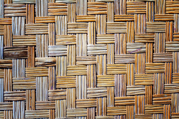 Velho bambu tecer mat textura e fundo
 - Foto, Imagem